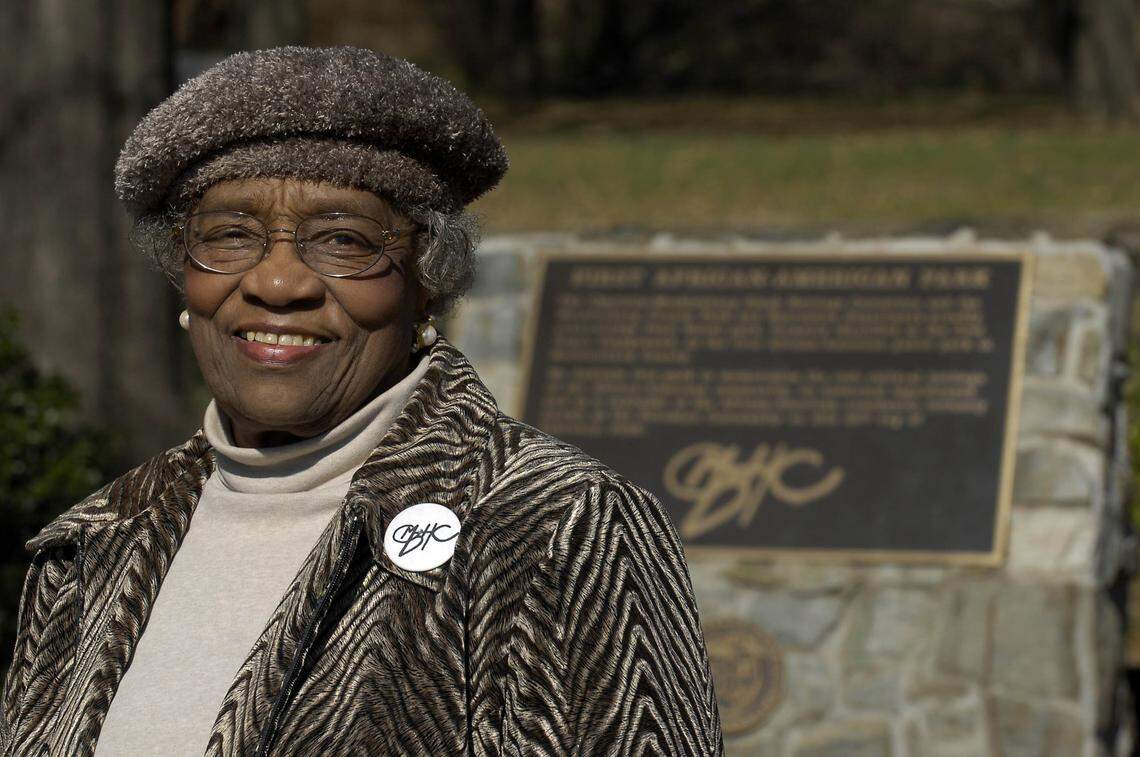 Thereasea Elder started the Charlotte-Mecklenburg Black Heritage Committee, which worked to design a Black history tour of Charlotte and pushed for plaques where buildings dear to the Black community have been torn down or their history lost during integration.
