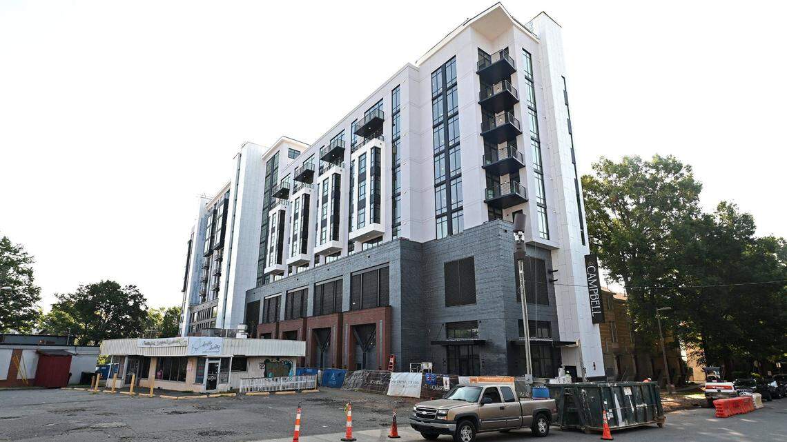 The Campbell is a new apartment building in South End. That’s an area of Charlotte with a high number of newly constructed buildings and high vacancy rates.