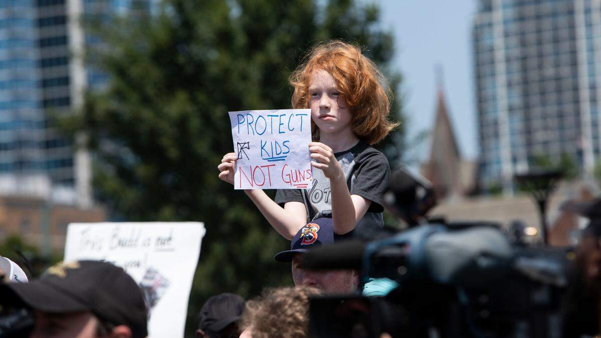 Many children accompanied their parents at the June 12, 2021 March for Our Lives event at First Ward Park in Charlotte, N.C. March for Our Lives is youth-led movement that grew out of the Parkland, Fla. school shooting, one of America’s most deadly mass shootings.