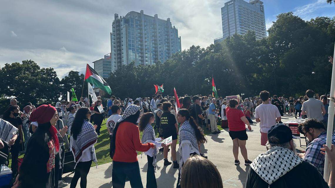 ‘Hands off the Middle East’: Raleigh protesters call for end to Gaza war