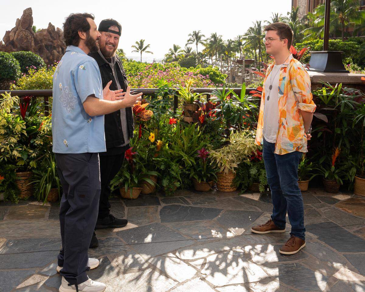 Josh Groban, Jelly Roll and Josh King during the April 14 epiosde of “American Idol” on ABC.