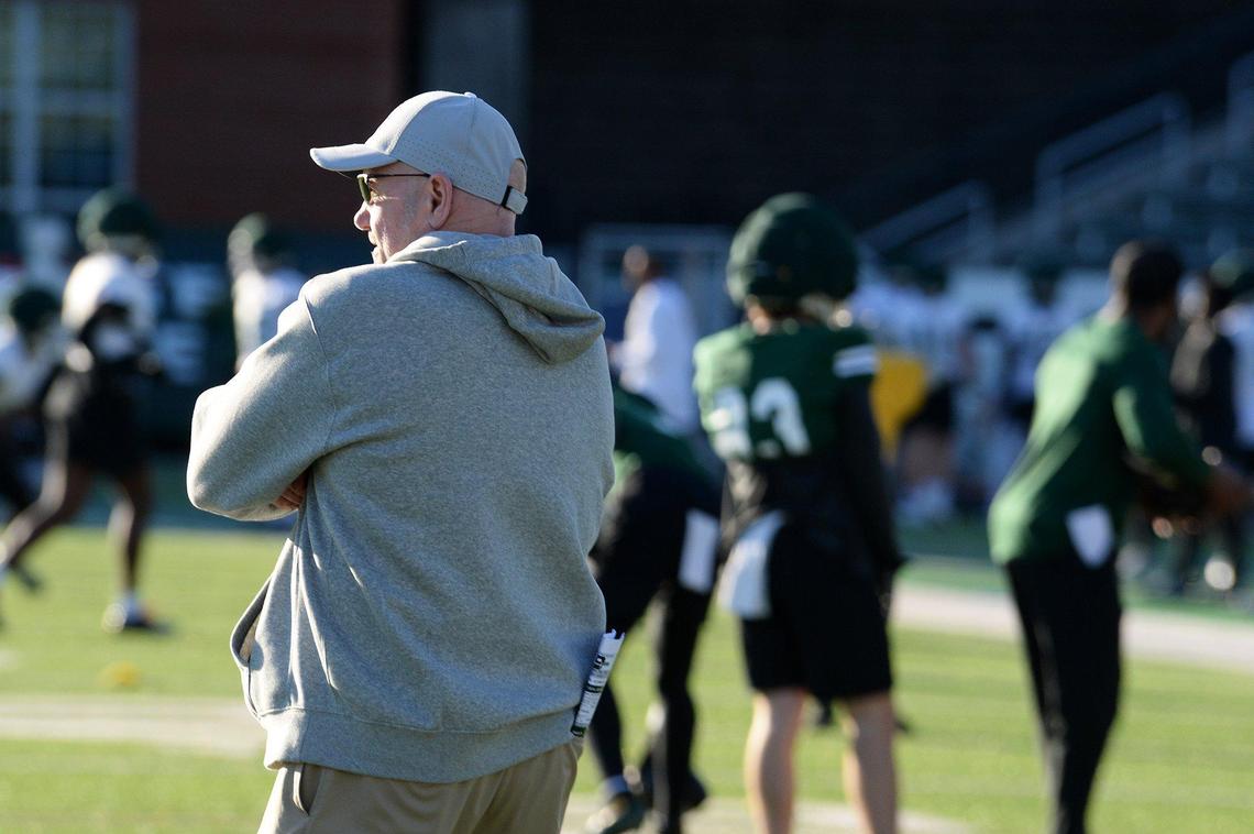 Tim Albin, the Charlotte 49ers new head coach, ran the players through an open practice at the university on Tuesday, Mar. 18, 2025.