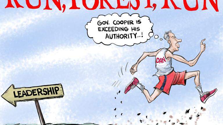 Kevin Siers cartoon: Dan Forest is as Dan Forest does