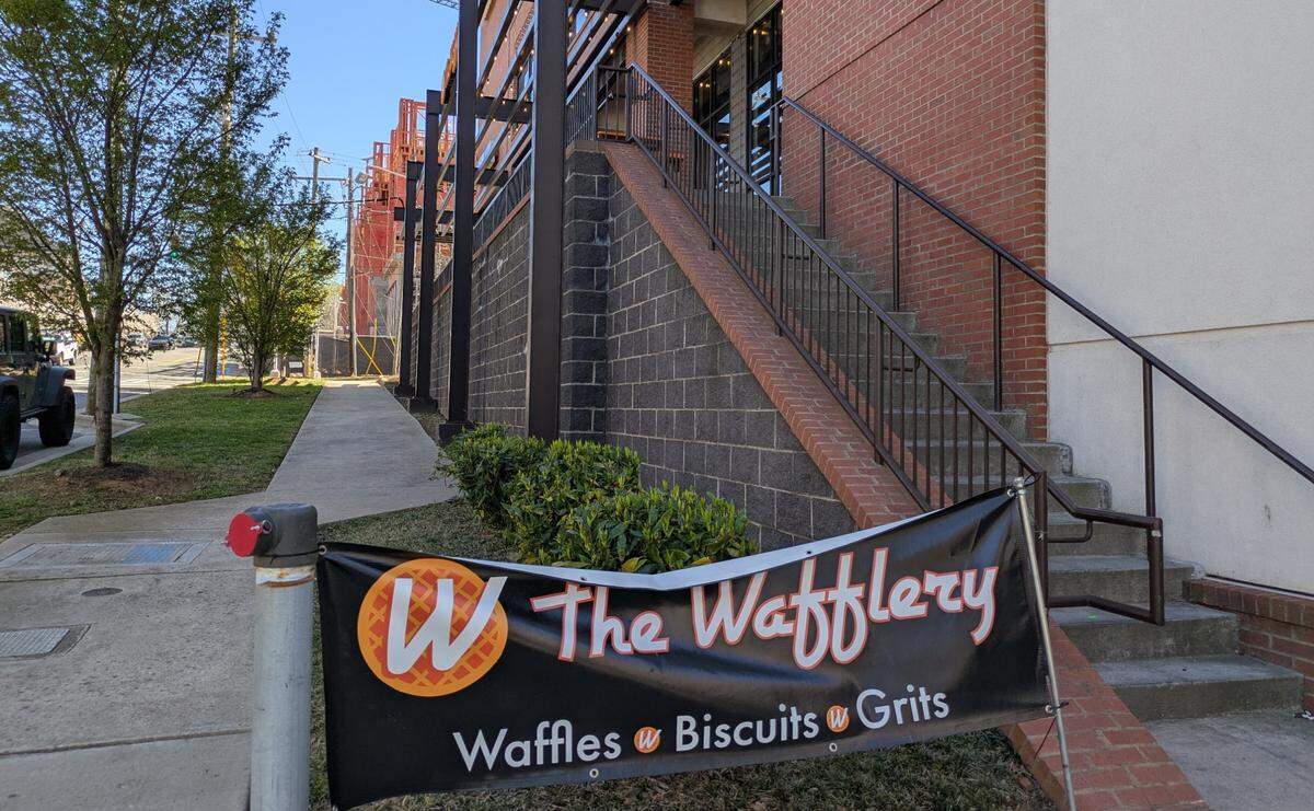 The Wafflery’s first location is steps from the Greenway in the Belmont community. 