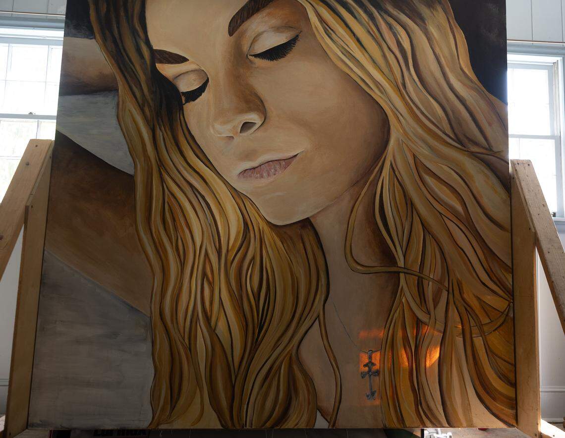 A painting of Mary Collins in Charlotte, N.C., on Wednesday, September 24, 2025.