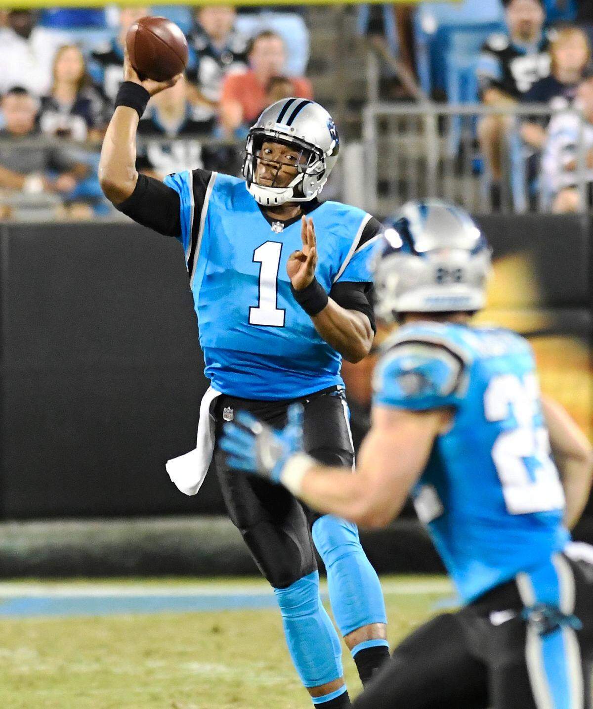 Carolina Panthers quarterback Cam Newton (1) will still unfurl his signature deep ball this season. But in new offensive coordinator Norv Turner’s system, there are also many underneath options such as checkdowns to running back/receiver Christian McCaffrey.