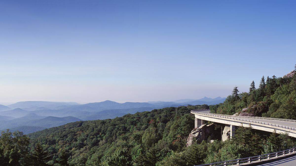 The Blue Ridge Parkway in North Carolina.