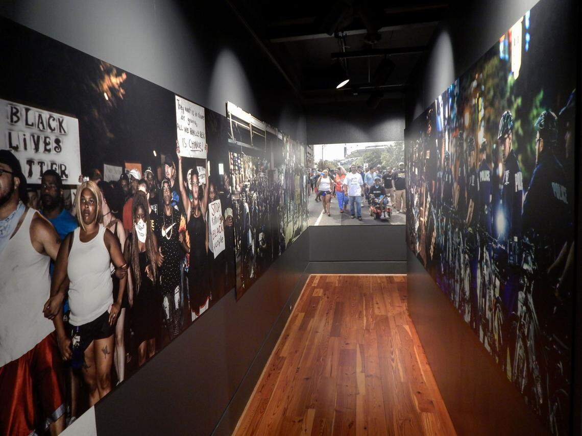 Part of the Levine Museum’s K(NO)W Justice K(NO)W Peace’ exhibit created in the aftermath of the 2016 fatal CMPD shooting of Keith Lamont Scott.