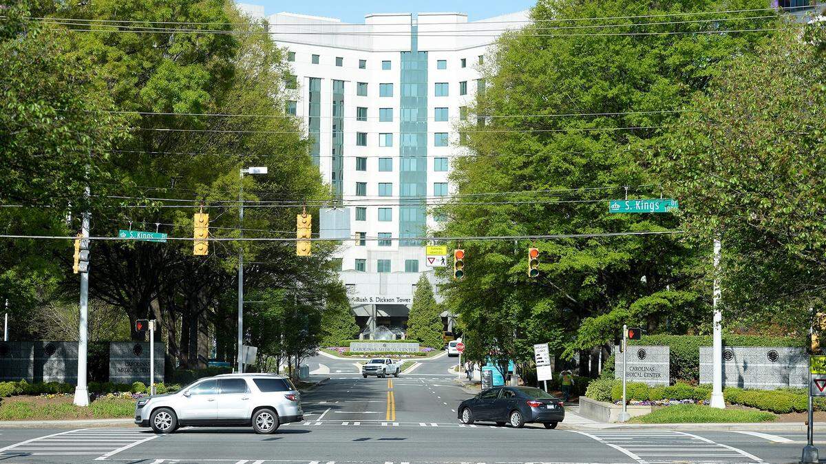 Atrium Health's flagship hospital in Dilworth. More than 150 workers could be laid off next month in the wake of Atrium switching anesthesiology vendors, according to notifications filed with North Carolina officials this week.