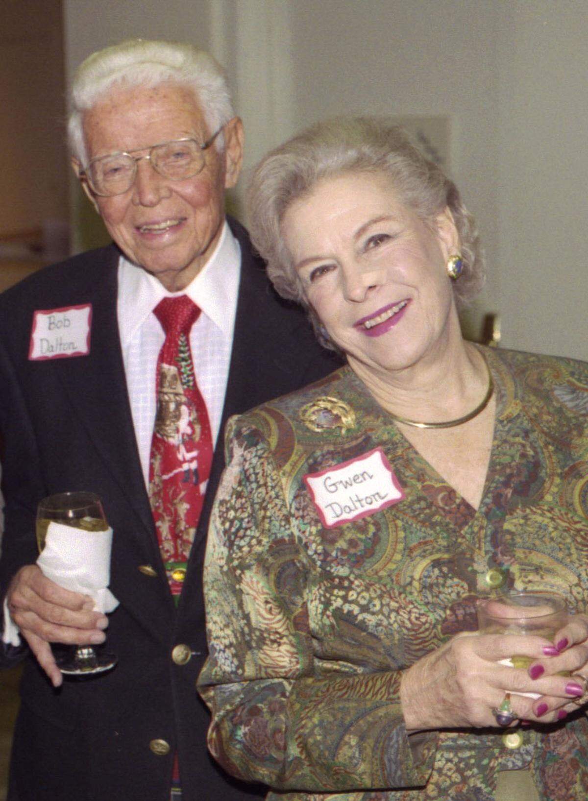 Bob and Gwin Dalton at the Green Gables Gang Christmas party at the Charlotte Museum of History in 2009.