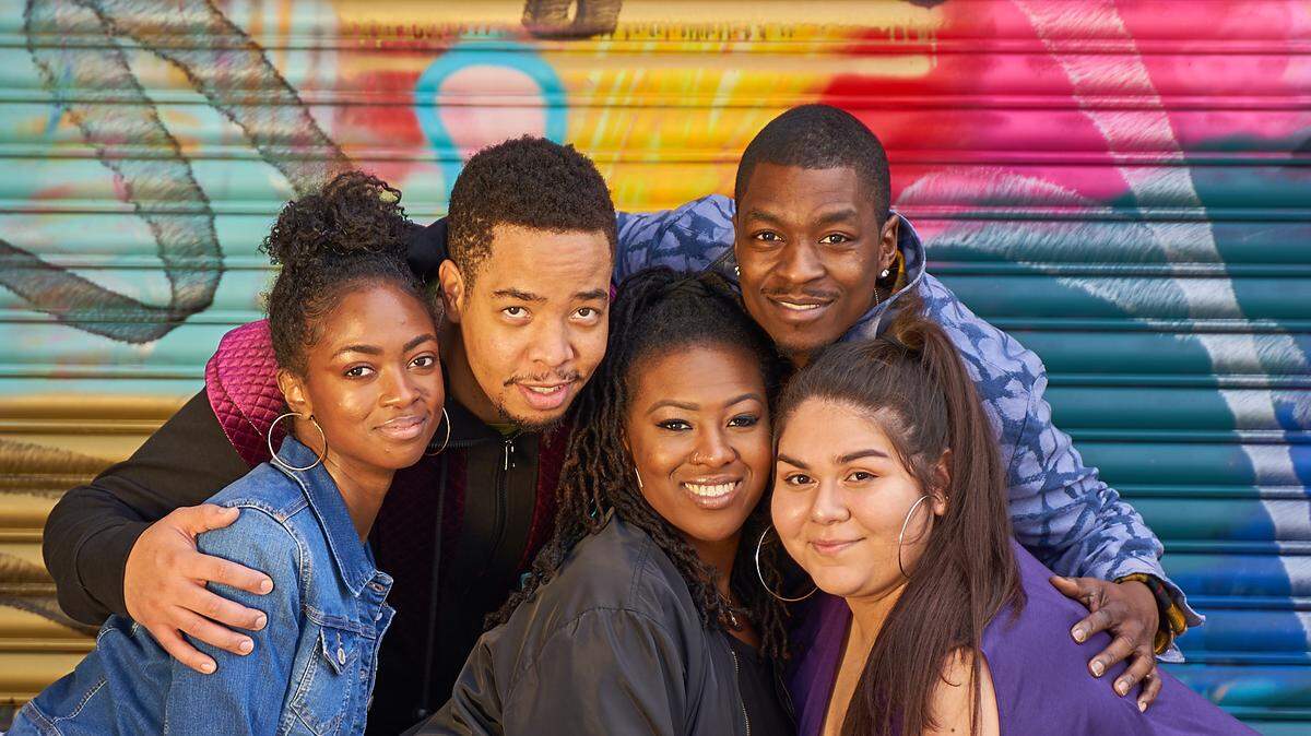 Renee Welsh-Noel, Ron Lee McGill, Octavia Hall, Rahsheem Shabazz and Isabel Gonzalez star in “Grimzz Fairy Tales,” premiering in Charlotte on Feb. 21.