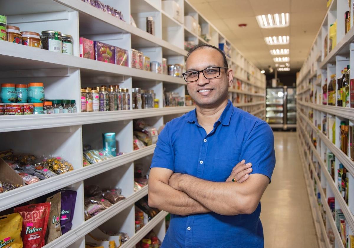 Pritesh Patel, owner of India Grocers store in Charlotte.