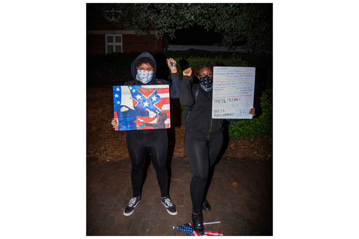 Kirstin Hollingsworth, left, and Kyndall Jai, both 19, Charlotte.