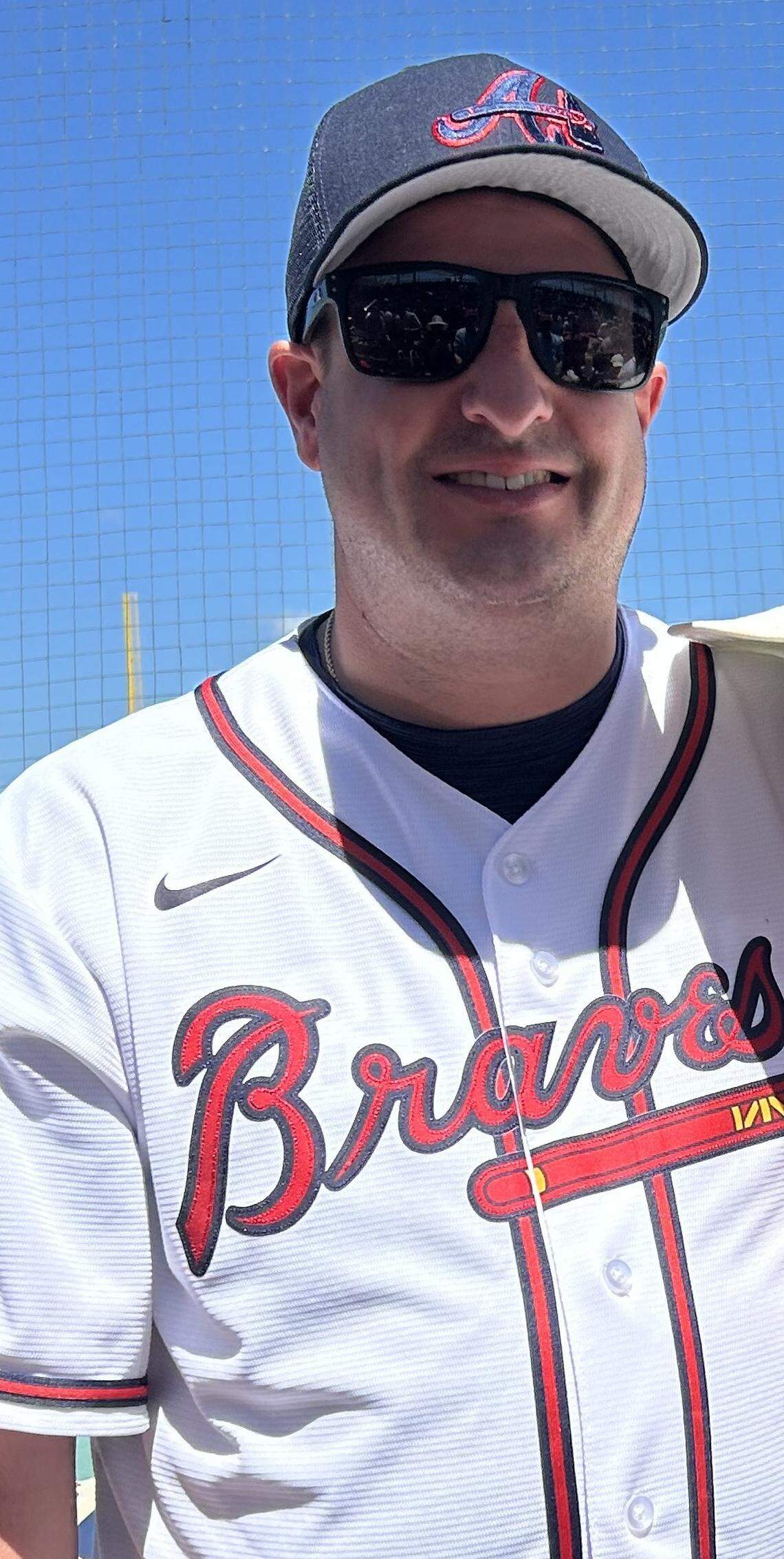 Photo of Christopher Tsoulos at spring training in Fort Myers, Florida, six months before he committed suicide.