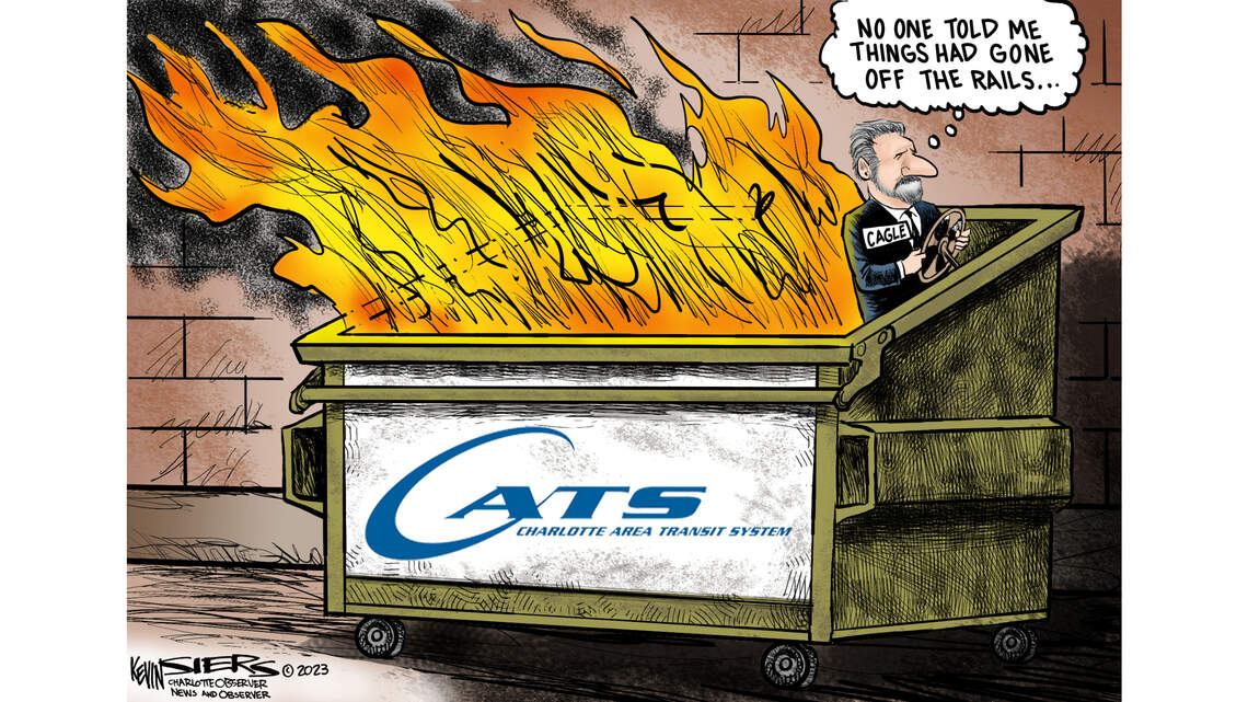 Kevin Siers cartoon: Charlotte Area Transit Slog