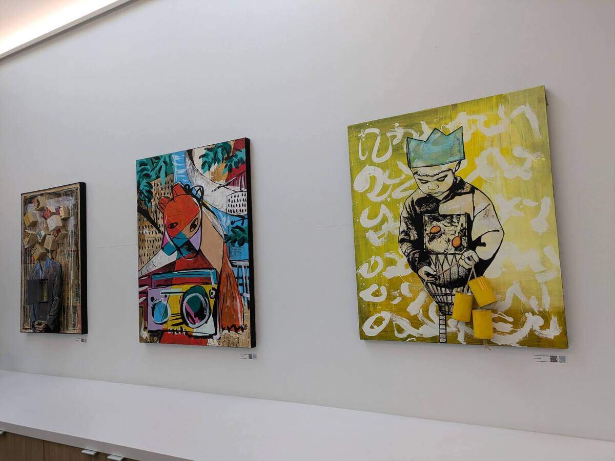 Artist Chris Georgalas’ work is currently featured in a new gallery space at South County Regional Library on Rea Road.