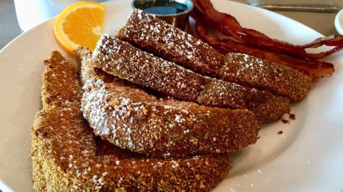 The Capt’n Crunchy French Toast at Sun Up Cafe.