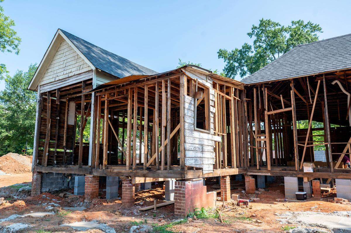 The Perry Goodrum house is under renovation to house offices for the Cain Center for the Arts in Cornelius.