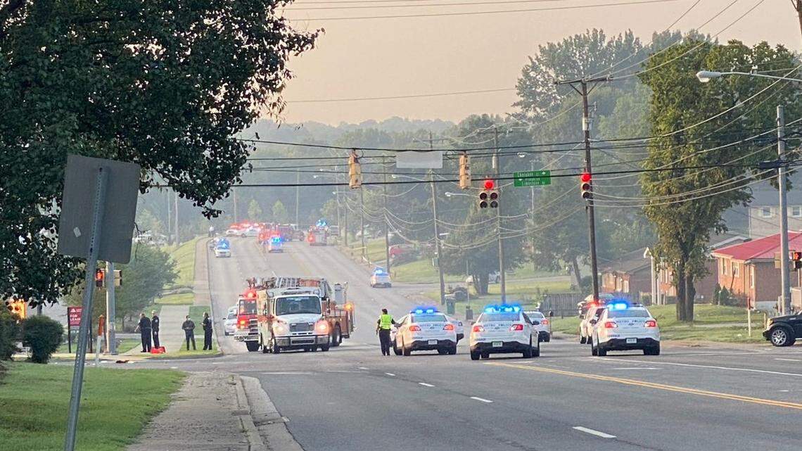 A large police presence is seen in Nashville, Tennessee, after officials say two employees were shot at a manufacturing facility Tuesday morning.