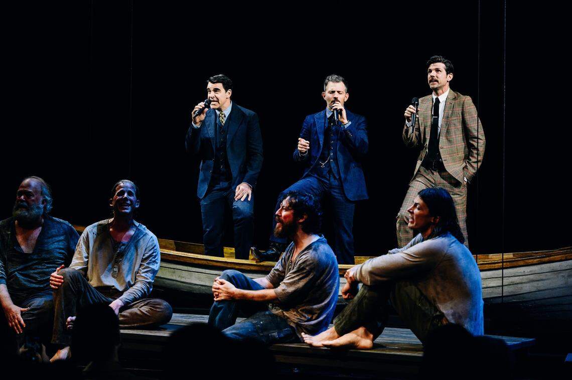 The Avett Brothers made a surprise appearance at curtain call on opening night of their Broadway show, “Swept Away,” on Nov. 19, leading a reprise of the title song.