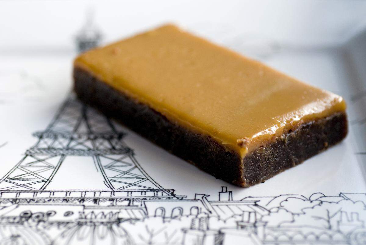 Amelie’s salted caramel brownie is more candy than brownie, thanks to that thick layer of gooey, slightly salty caramel.