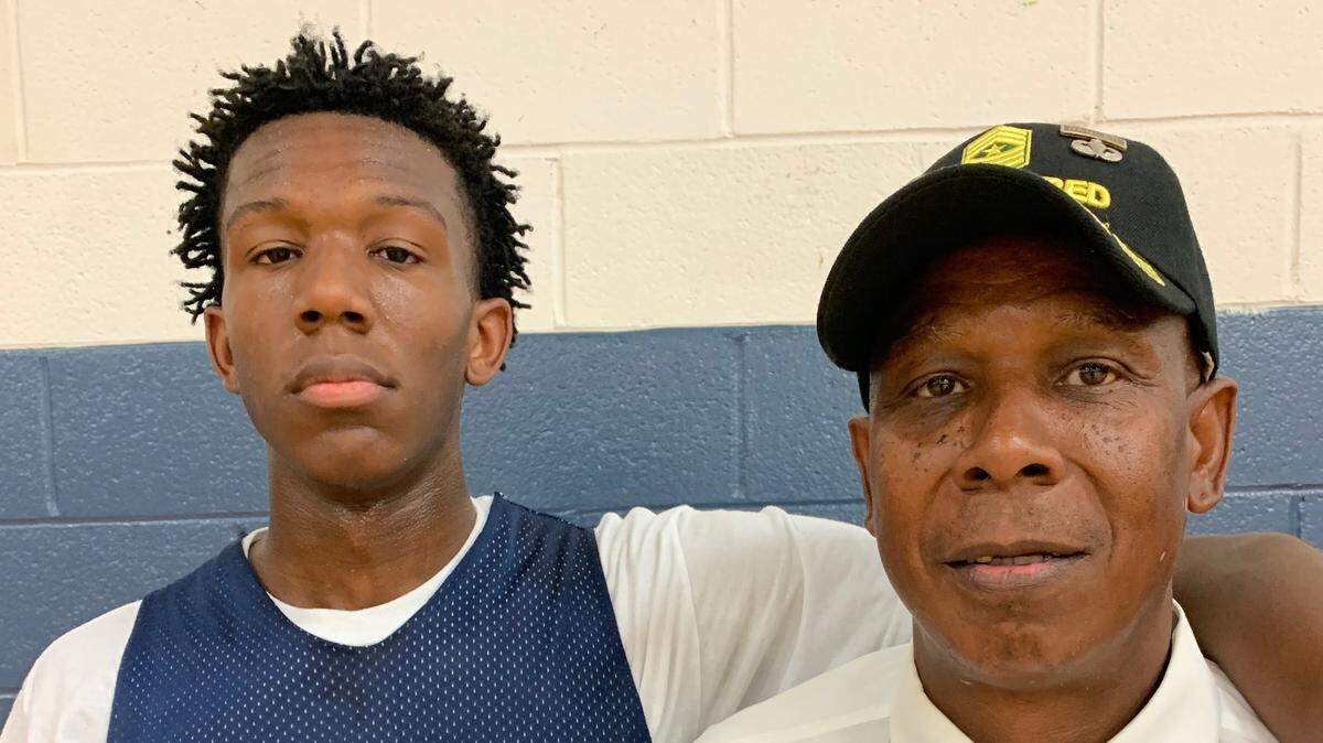 Westminster Catawba 6-8 sophomore Nick Hamrick (left, shown with his father, AD) is being recruited by a private school in California