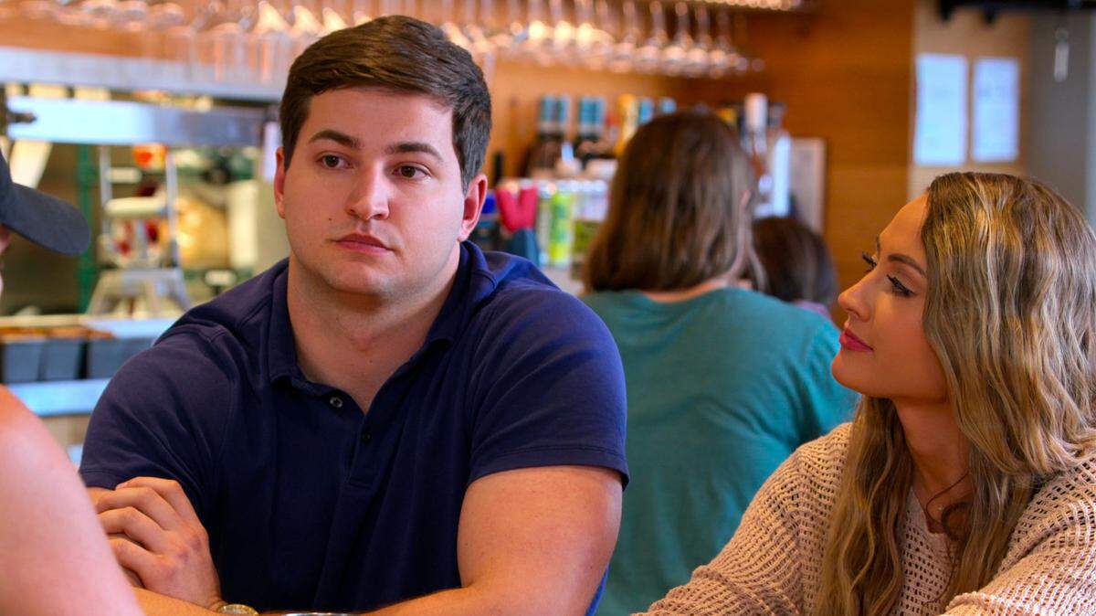 “The Ultimatum: Marry or Move On” cast members James Morris and Ryann McCracken at The Giddy Goat Coffee Roasters.