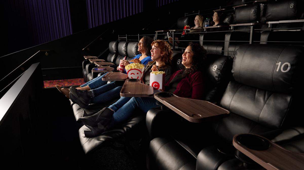 Cinemark Bistro Charlotte has auditorium-style seating and its team can deliver food to your seat, including burgers, sandwiches, shareable snacks and desserts. Beer, wine and cocktails are also available, along with popcorn, of course.