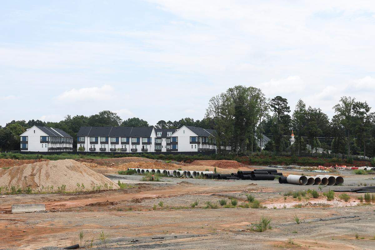 Develeopment continues on Eastland Yards development on Central Avenue in Charlotte, NC on Thursday, July 31, 2025. 