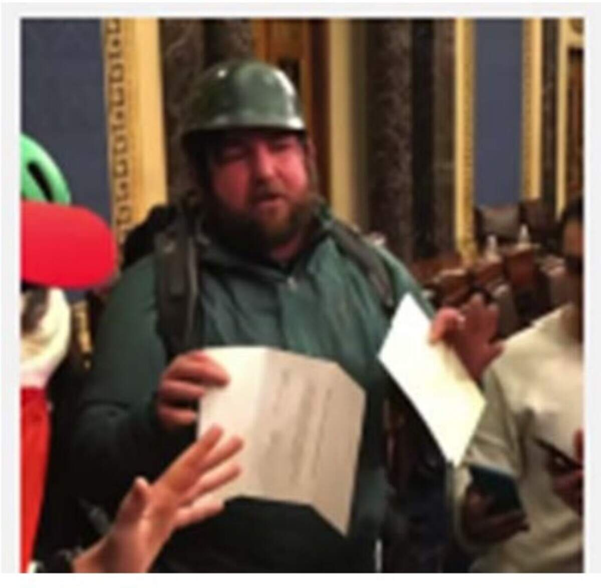 Dale “D.J.” Shalvey, now living in Conover, stole or handled official documents when he broke into the Senate chambers on Jan. 6, 2021. He pleaded guilty on Monday, Oct. 3, 2022, to two felony offenses related to the Capitol riot. His wife also pleaded guilty to a felony charge.