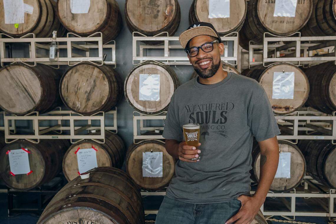Marcus Baskerville started the Black Is Beautiful beer project at Weathered Souls in San Antonio.