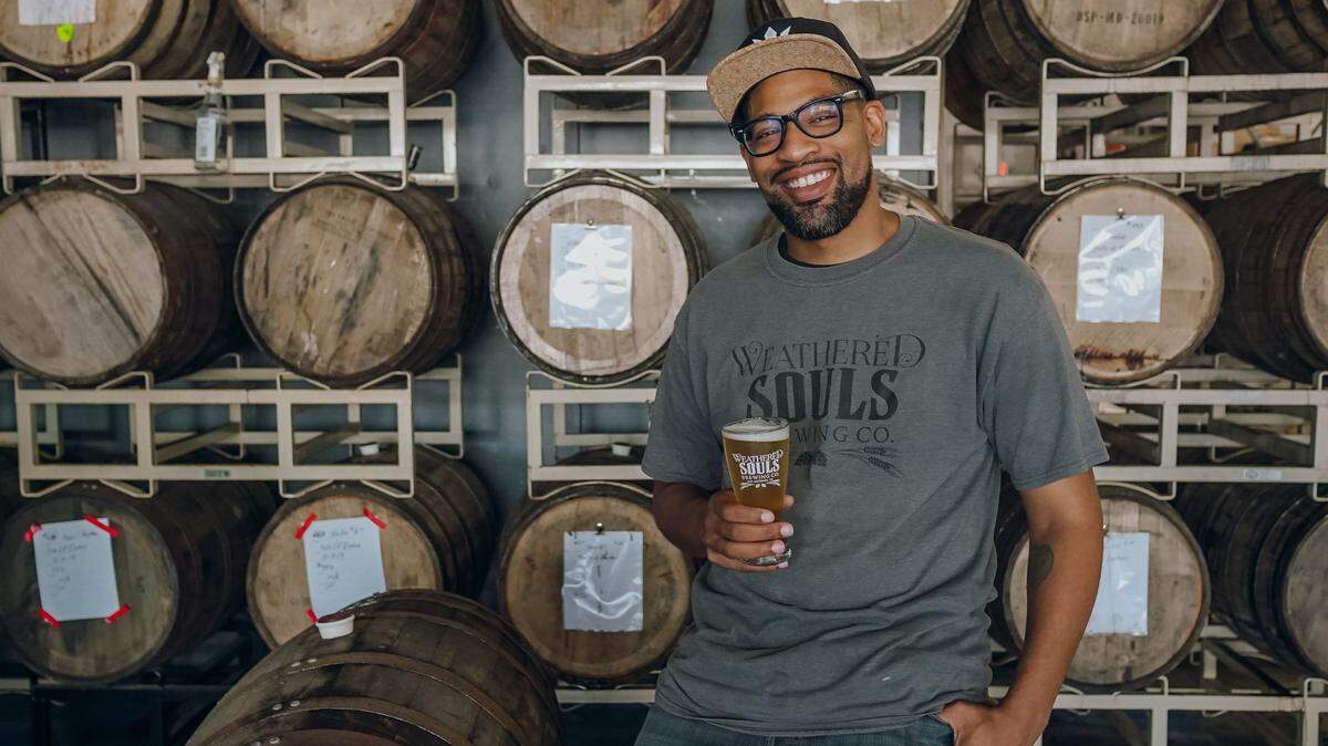 Marcus Baskerville started the Black Is Beautiful beer project at Weathered Souls in San Antonio.