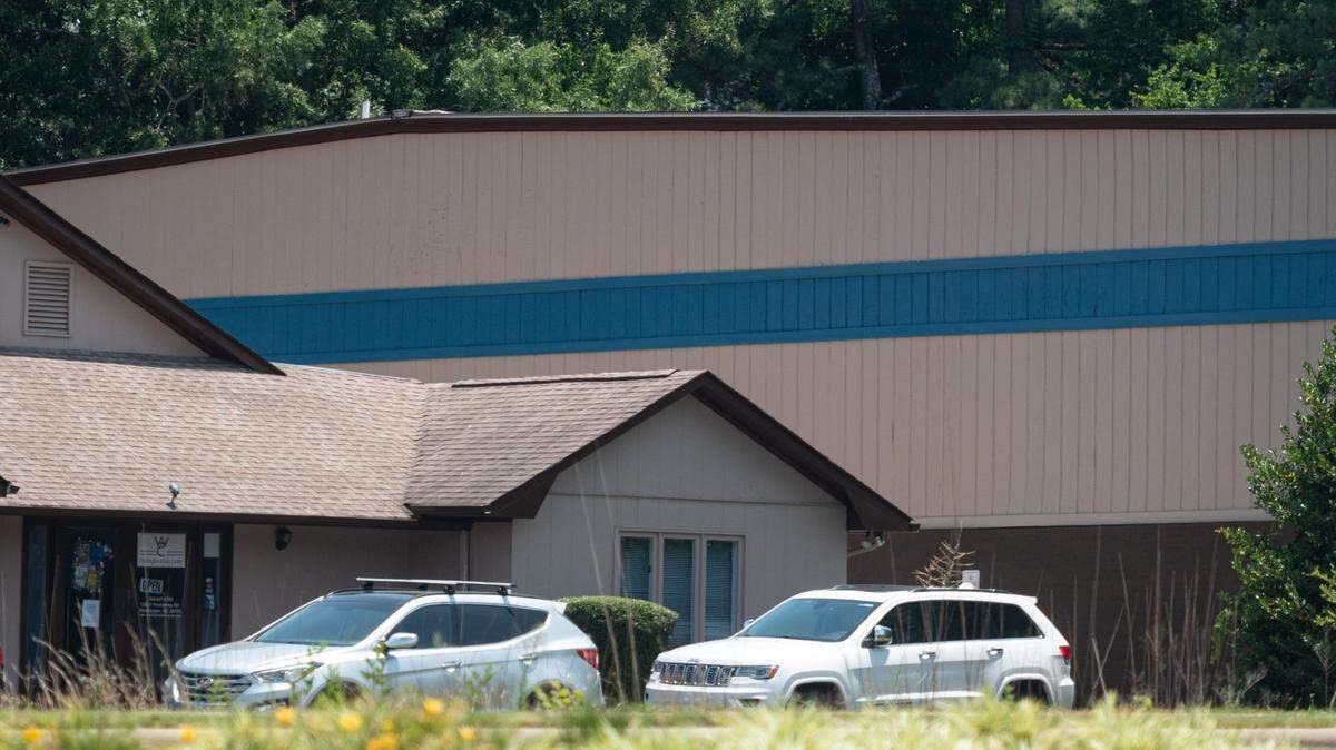 The Southeastern Gymnastics building, tucked into the trees behind the Weddington Activity Center in Matthews, N.C. on Thursday, June 23, 2022.