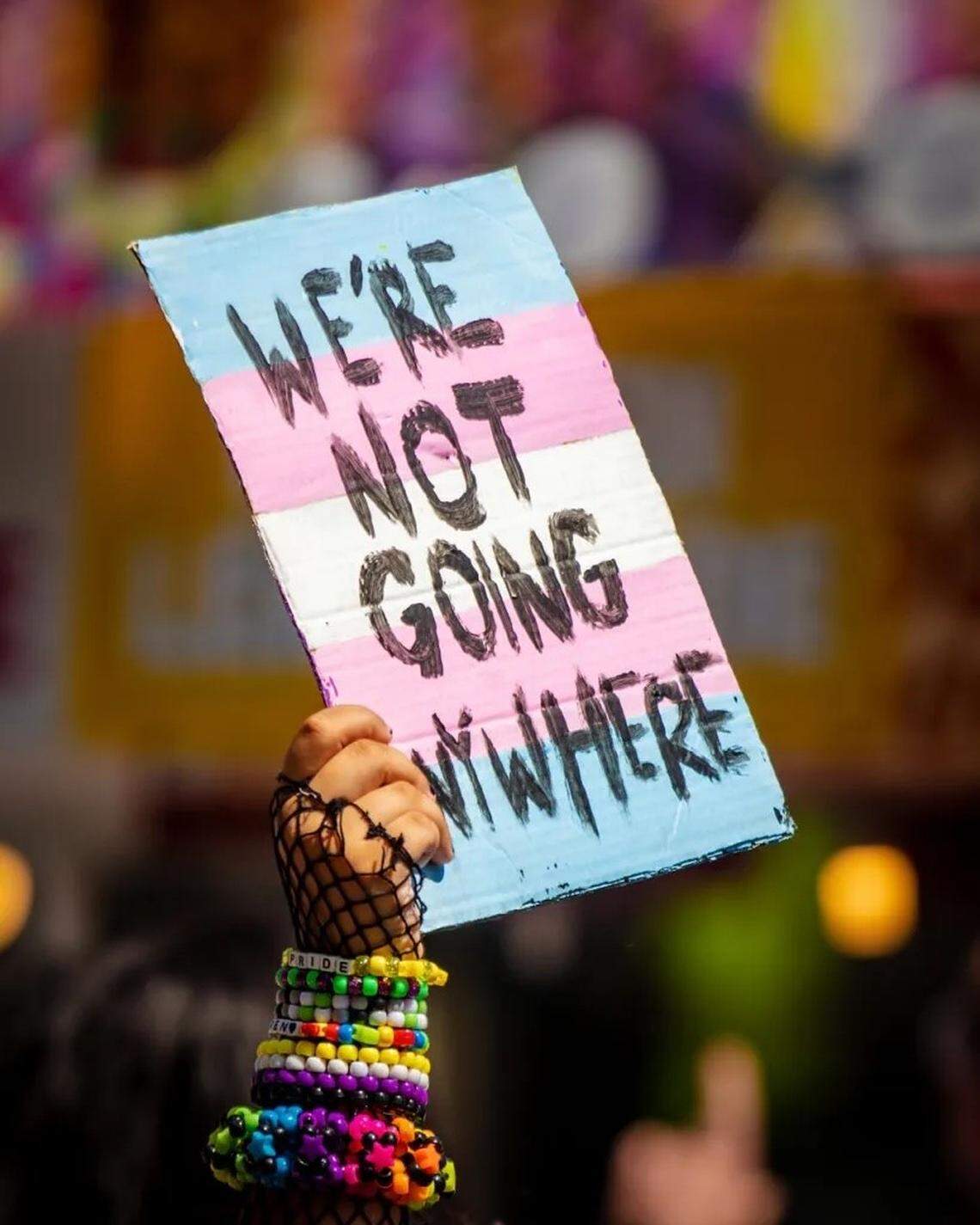 A sign carried by a member of Charlotte’s LGBTQ+ community during the Charlotte Pride Festival in 2023, part of the Levine Museum’s exhibition “Charlotte: Moving Forward, Looking Back.”