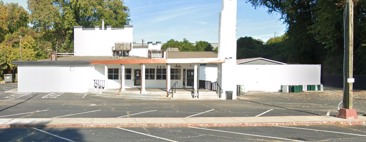 The Scorpio, Charlotte’s oldest gay nightclub, when it was closing and looking for a new location. Shown here is a Google Street View image from 2022.