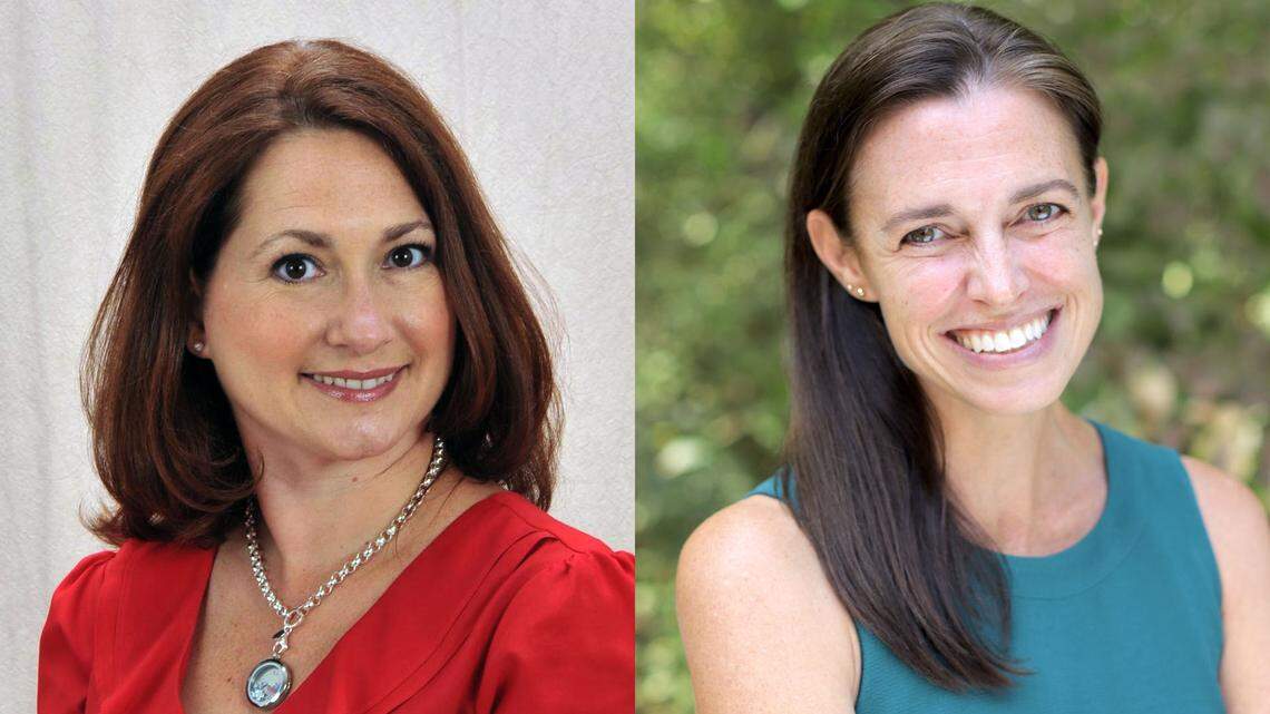 Republican Melinda Bales, left, and Democrat Beth Helfrich, right, are both competing for the N.C. House District 98 seat, which covers northern Mecklenburg County.