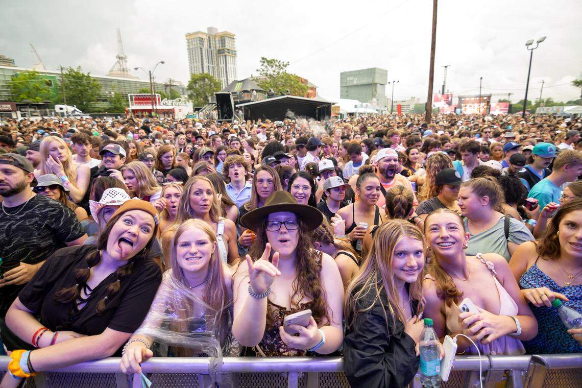 Fans at Lovin’ Life Music Fest in Charlotte, NC, on May 4, 2024.