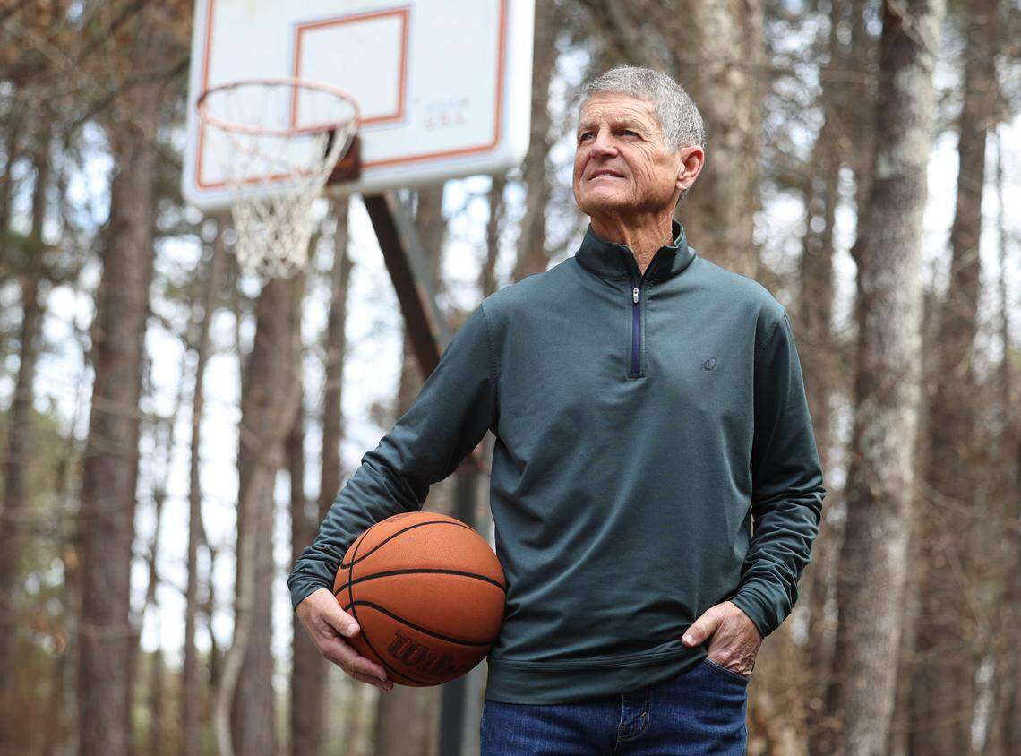 Former Charlotte 49ers head basketball coach Bobby Lutz on Jan. 31, 2025 in Denver, N.C. Lutz will be honored by the 49ers on Saturday during Alumni Reunion Weekend at halftime of the Charlotte-Rice game at Halton Arena. Lutz is the winningest coach in Charlotte basketball history.