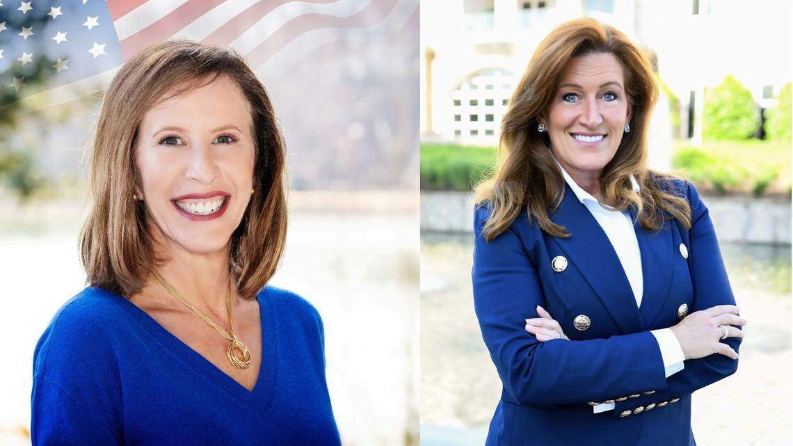 Stacie McGinn, left, and Woodson Bradley are runniing against each other for NC Senate District 42.