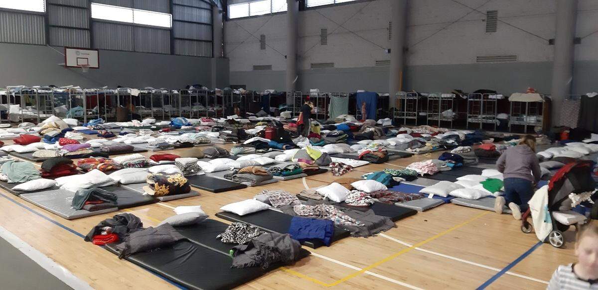 The refugee camp where the Bludovs spent one night while making the journey from Europe to the United States.