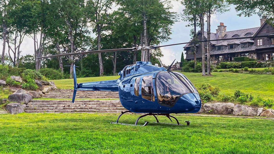 The estate also comes with a private helipad, lake with lake house, equipment buildings and an on-site manager’s office.