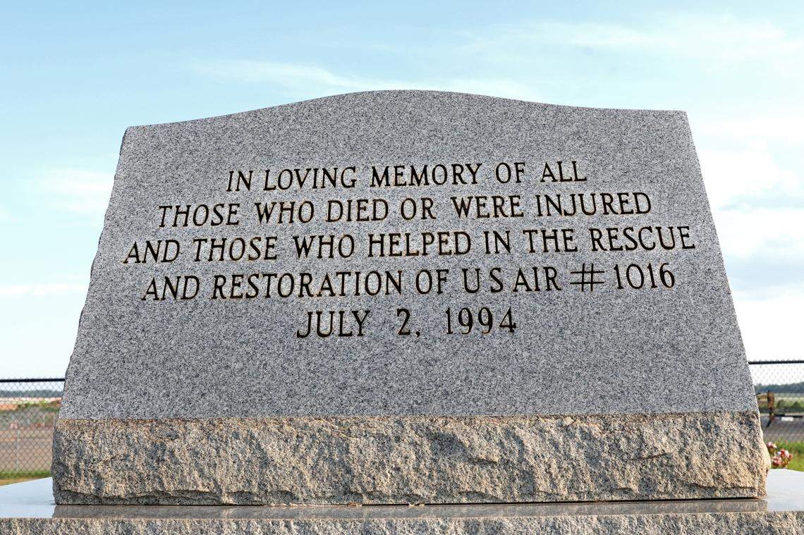 The Charlotte airport’s memorial dedicated to those tied to the 1994 crash of USAir Flight 1016.