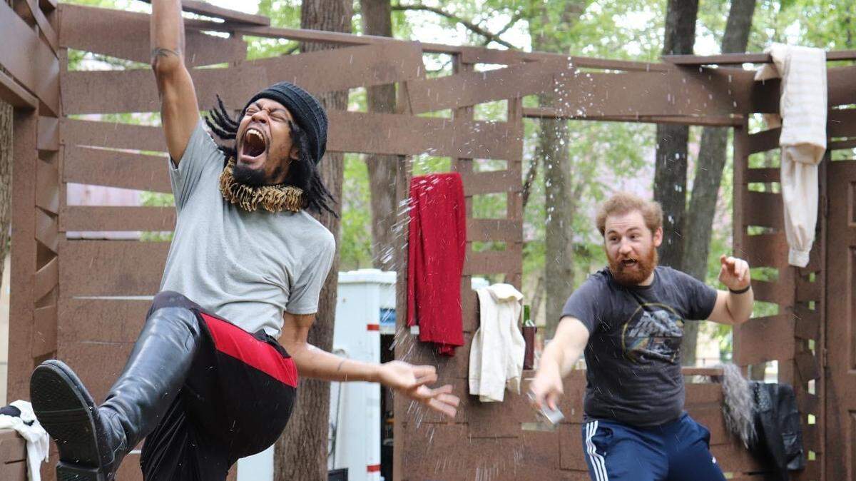 Watch the Shepherd Shakespeare Co.’s free performance of “Twelfth Night” at The Barn at MoRA on Saturdays and Sundays through Oct. 30.
