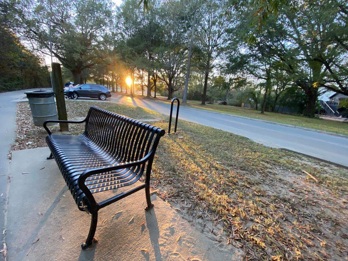 Freedom Park at sunset in Charlotte.