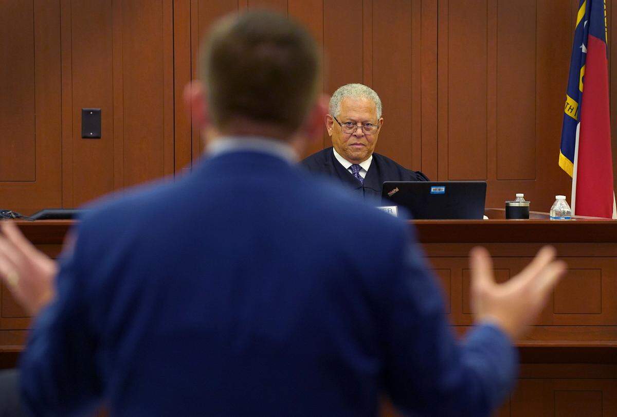Mecklenburg County Superior Court Judge Donnie Hoover listens to an argument in court on March 25, 2019.