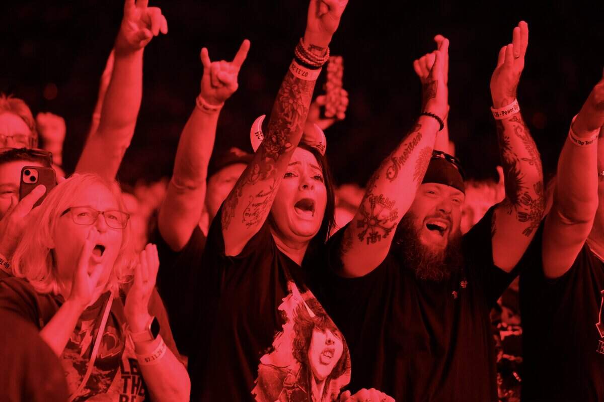 Fans cheer Saturday, July 11, 2026 at the AC/DC concert at Bank of America Stadium in Charlotte.