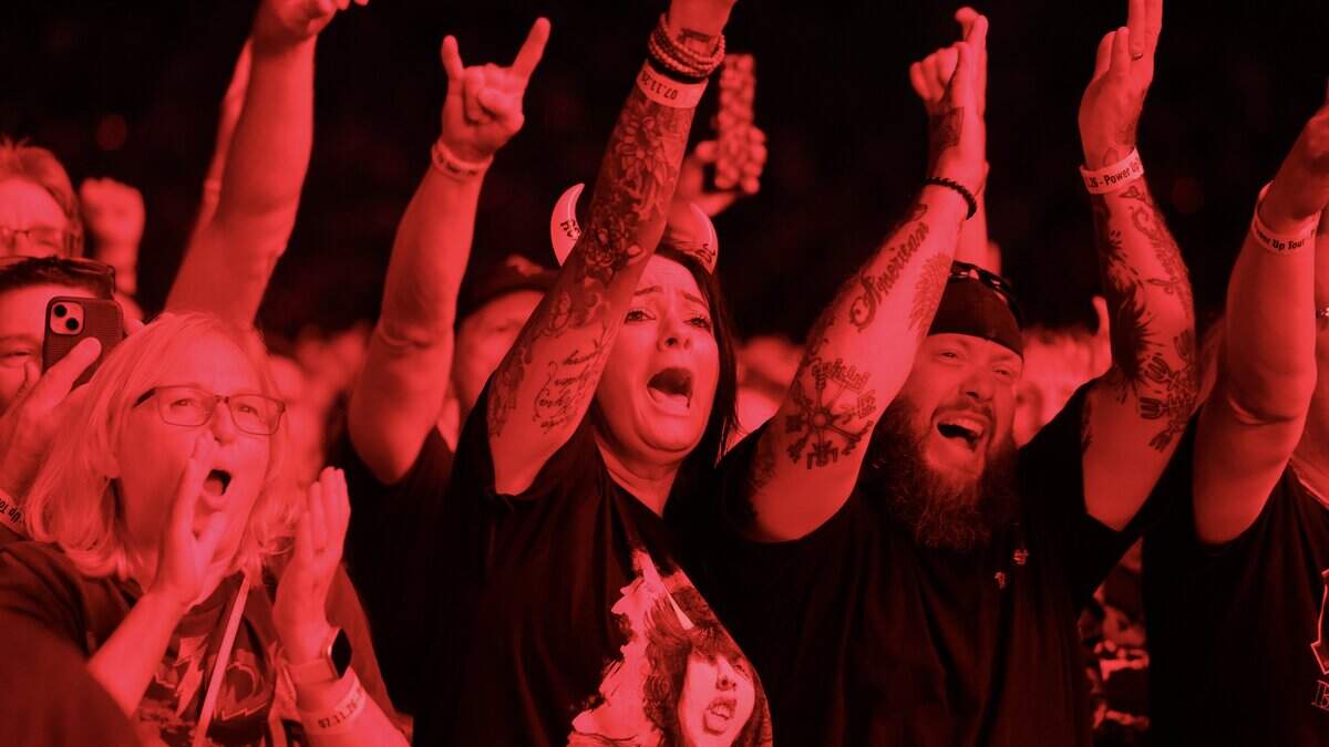 Fans cheer Saturday, July 11, 2026 at the AC/DC concert at Bank of America Stadium in Charlotte.