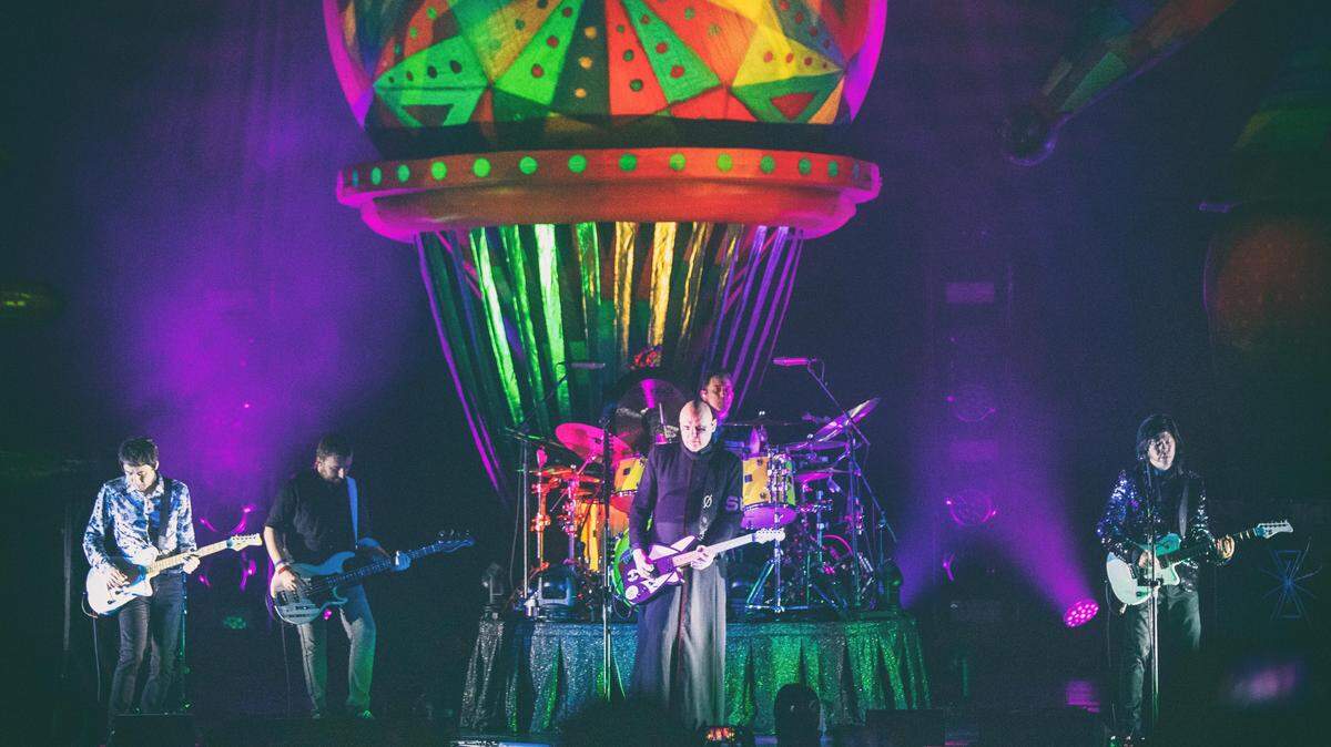 Billy Corgan and The Smashing Pumpkins perform at PNC Music Pavilion on Tuesday night.