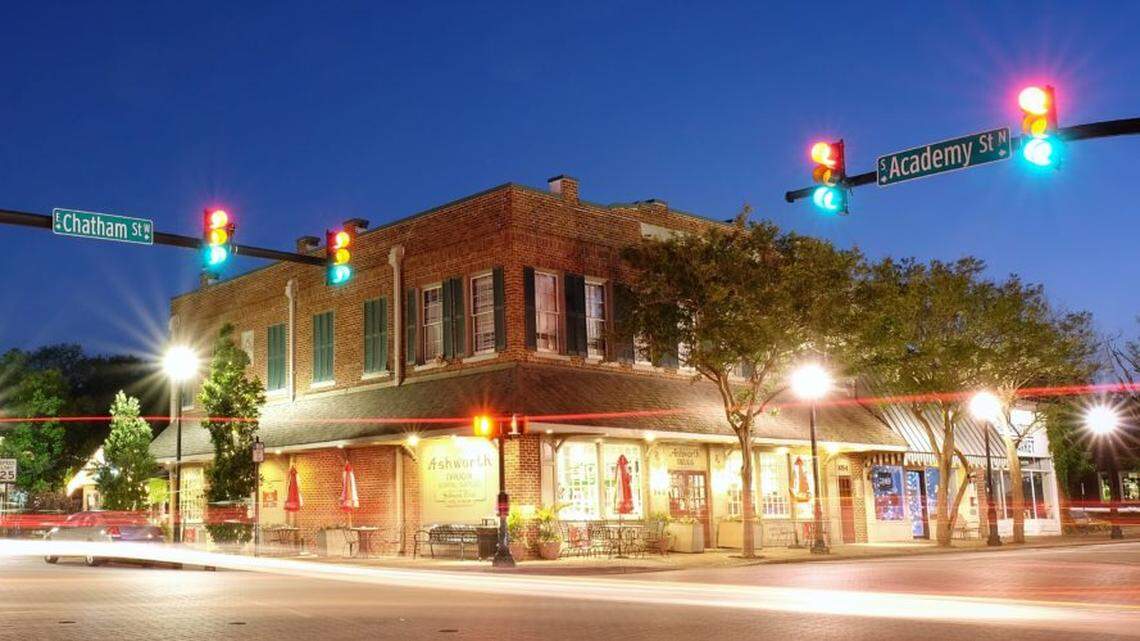 The corner of Chatham and Academy in Cary, North Carolina.