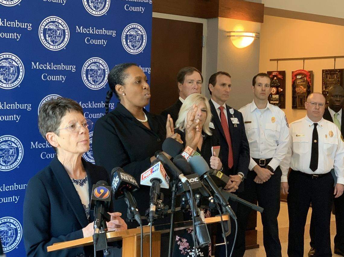 County health director Gibbie Harris says there are 2 presumptive positive Coronavirus cases tested in Meck Co., at least one is a county resident.